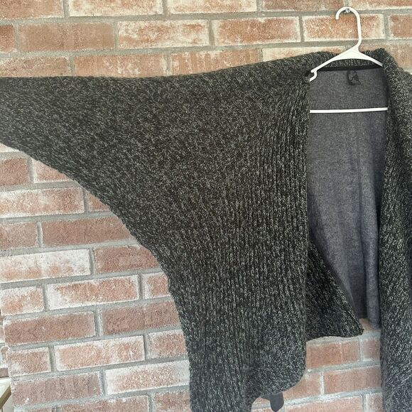 PrAna Demure Charcoal Gray Cardigan Sweater Small Wool Blend - Picture 3 of 8